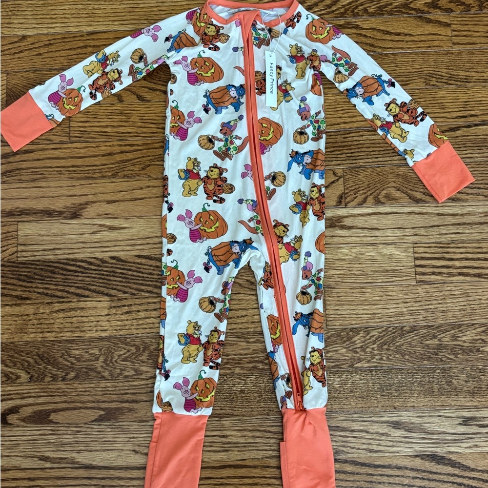 Fancy Prince  18/24 months zipper romper pajamas- Pooh inspired Halloween -NWT